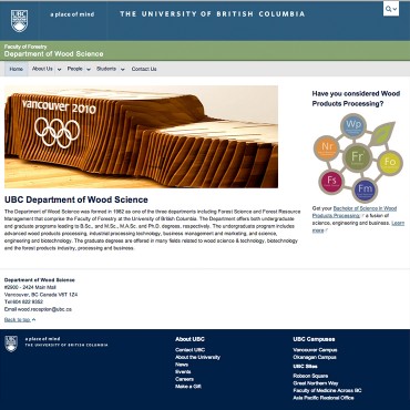 Wood Science website screenshot